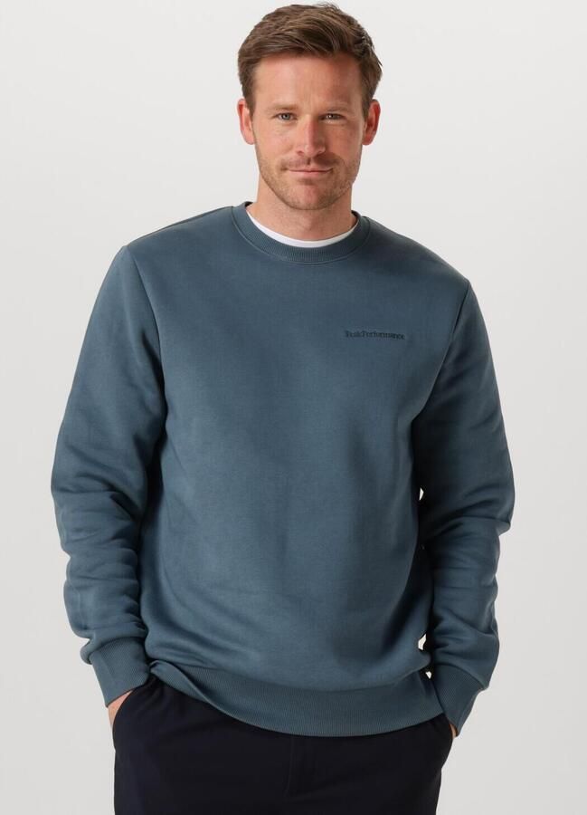 PEAK PERFORMANCE Heren Truien & Vesten Original Small Logo Crew Men Blauw - Foto 4