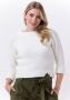 Penn&Ink N.Y Dames Pullover Sweater Ecru 3 4 Mouw White Dames - Thumbnail 1