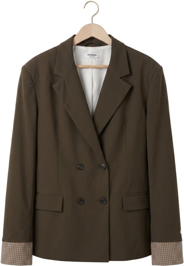 PENN & INK Dames Blazers W26n1771 Khaki - Foto 4