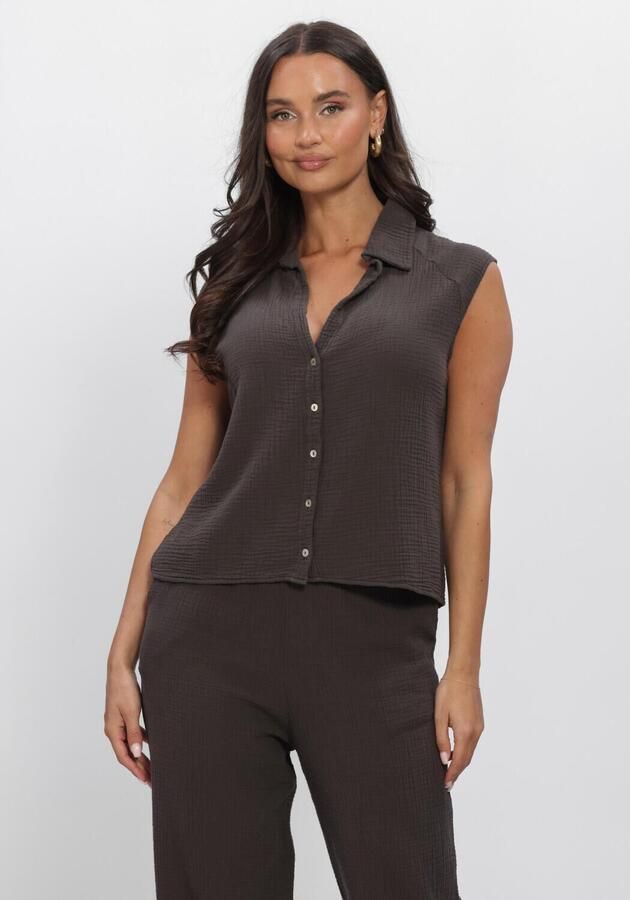 PENN & INK Dames Blouses Blouse Bruin