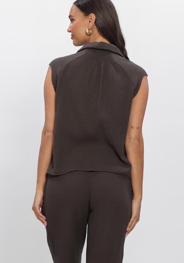 PENN & INK Dames Blouses Blouse Bruin - Foto 2