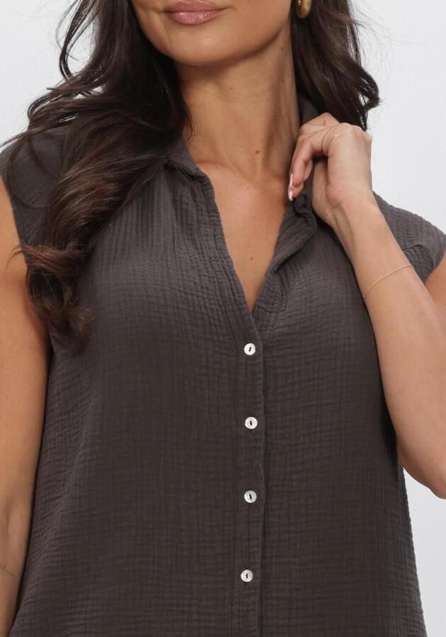 PENN & INK Dames Blouses Blouse Bruin - Foto 3