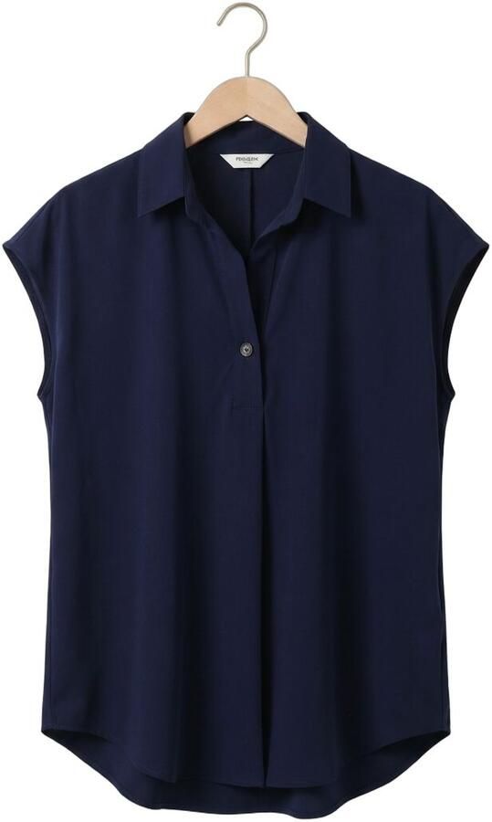 PENN & INK Dames Blouses Blouse Donkerblauw - Foto 4