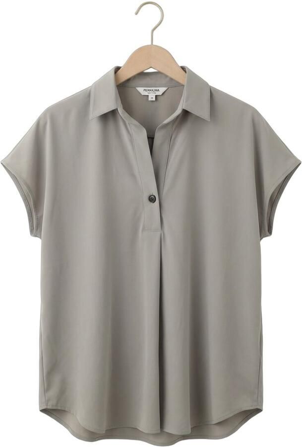 PENN & INK Dames Blouses Blouse Grijs - Foto 4