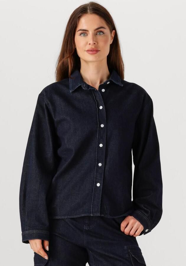 PENN & INK Dames Blouses Blouse W25z801 Donkerblauw
