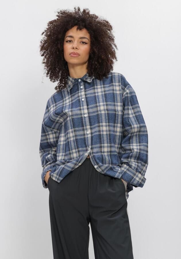 PENN & INK Dames Blouses W26c421 Blauw