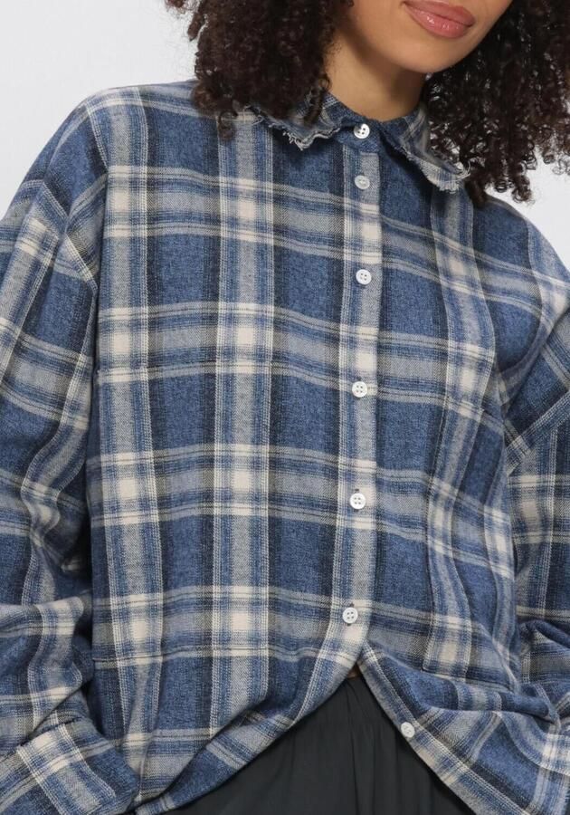 PENN & INK Dames Blouses W26c421 Blauw - Foto 4