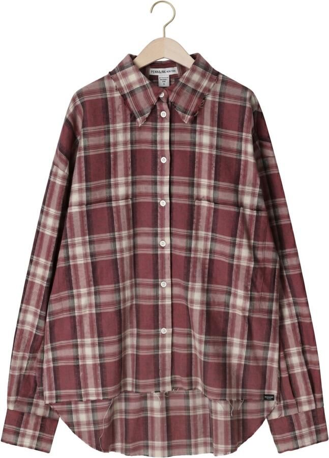 PENN & INK Dames Blouses W26c421 Bordeaux - Foto 2