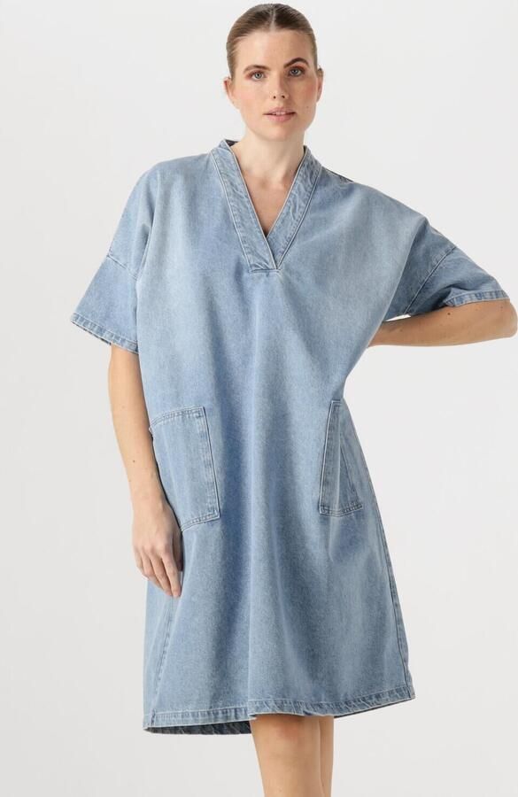 PENN & INK Dames Jurken Dress Lichtblauw - Foto 4