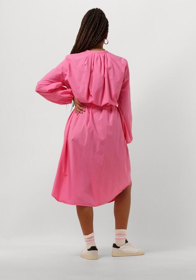 Penn&Ink N.Y Roze Midi Jurk Stijlvolle Look Pink Dames