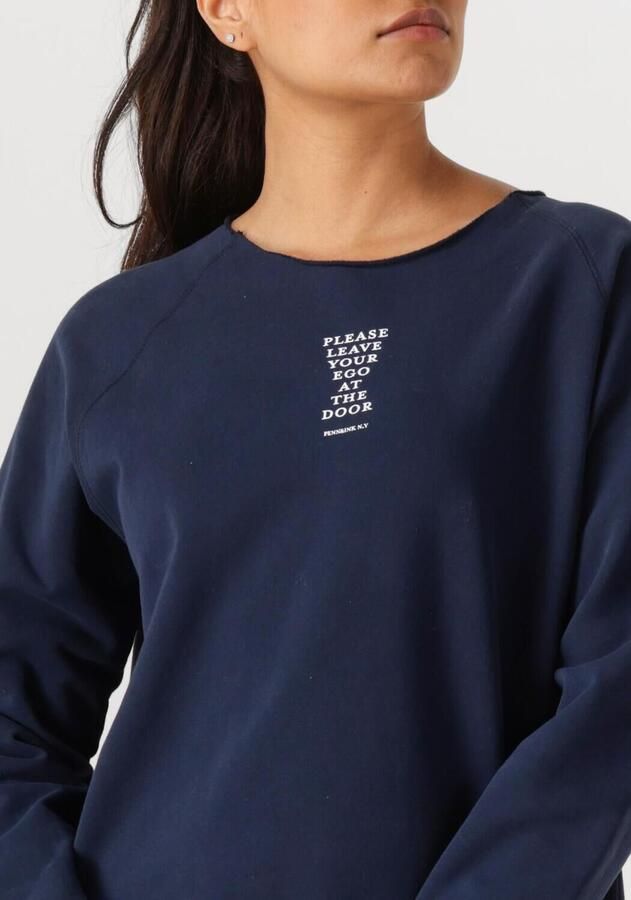 PENN & INK Dames Jurken Dress Print Donkerblauw