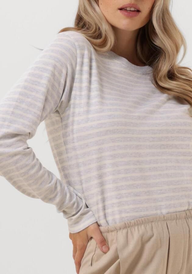 PENN & INK Dames Tops & T-shirts 516 Sweater Stripe Grijs - Foto 3