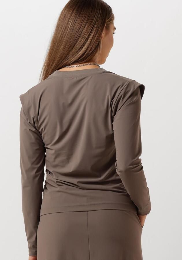 Penn&Ink N.Y Bruine Longsleeve Top voor Vrouwen Brown Dames