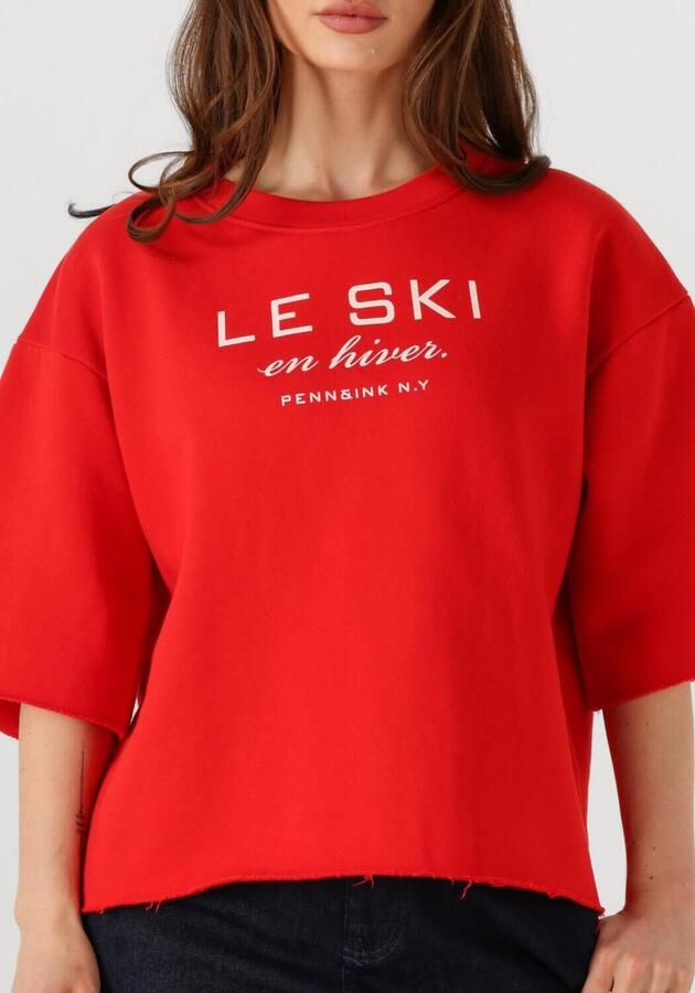 PENN & INK Dames Tops & T-shirts Sweater W25f1702 Rood - Foto 3
