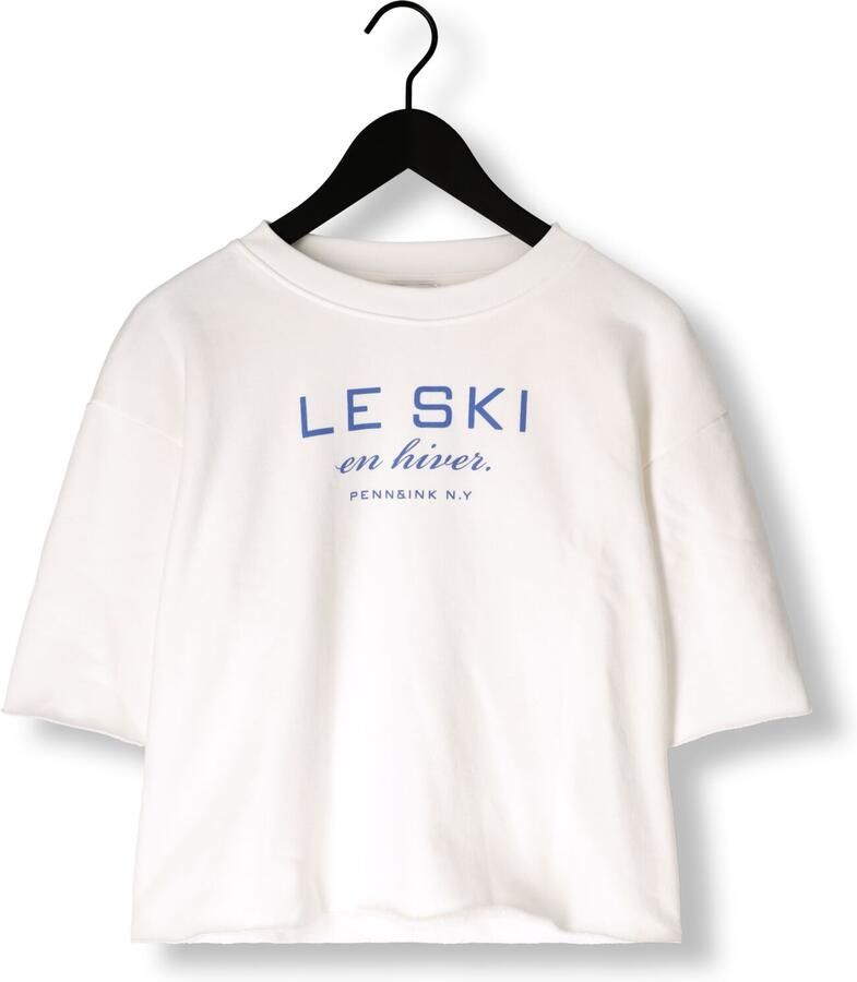 PENN & INK Dames Tops & T-shirts Sweater W25f1702 Wit