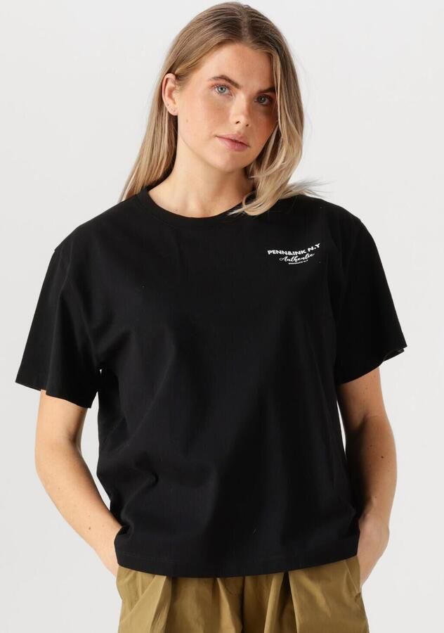 Penn&Ink N.Y Zwarte T-Shirt Print voor vrouwen Black Dames - Foto 4