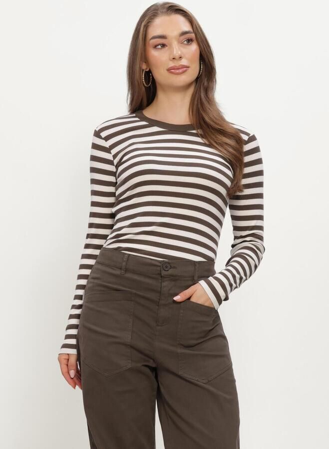 PENN & INK Dames Tops & T-shirts W26f1964 Bruin