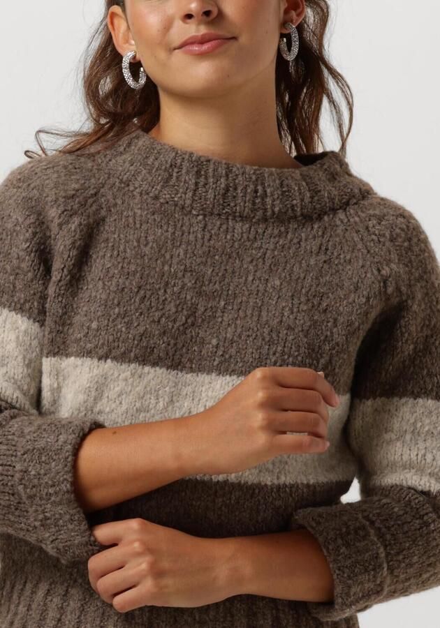 PENN & INK Dames Truien & Vesten 225 Jumper Stripe Bruin - Foto 3