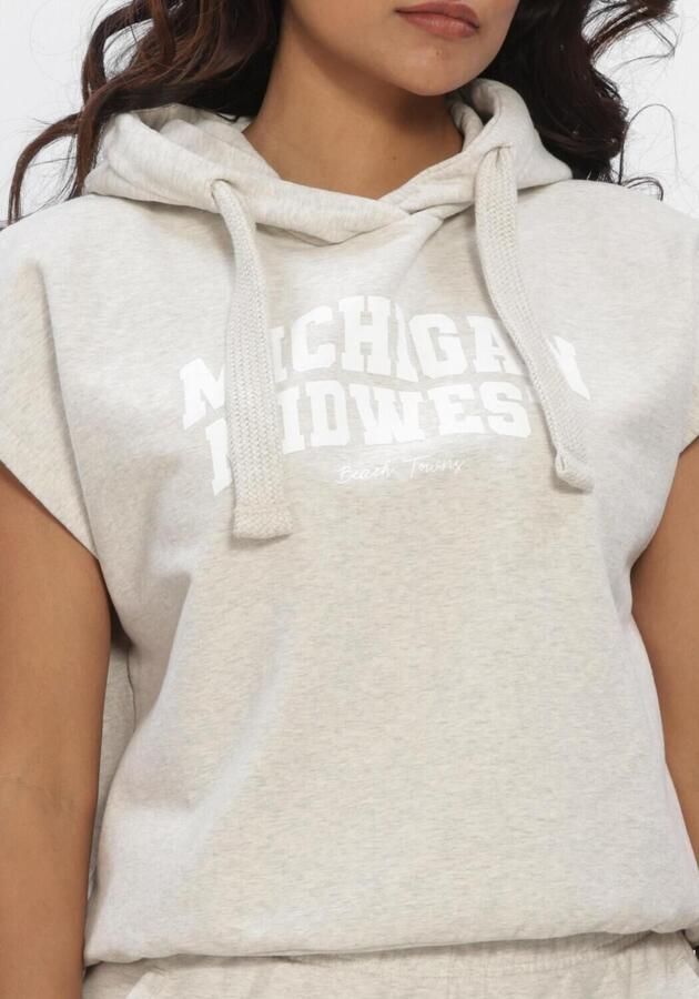 PENN & INK Dames Truien & Vesten Hoodie Print Ecru - Foto 3