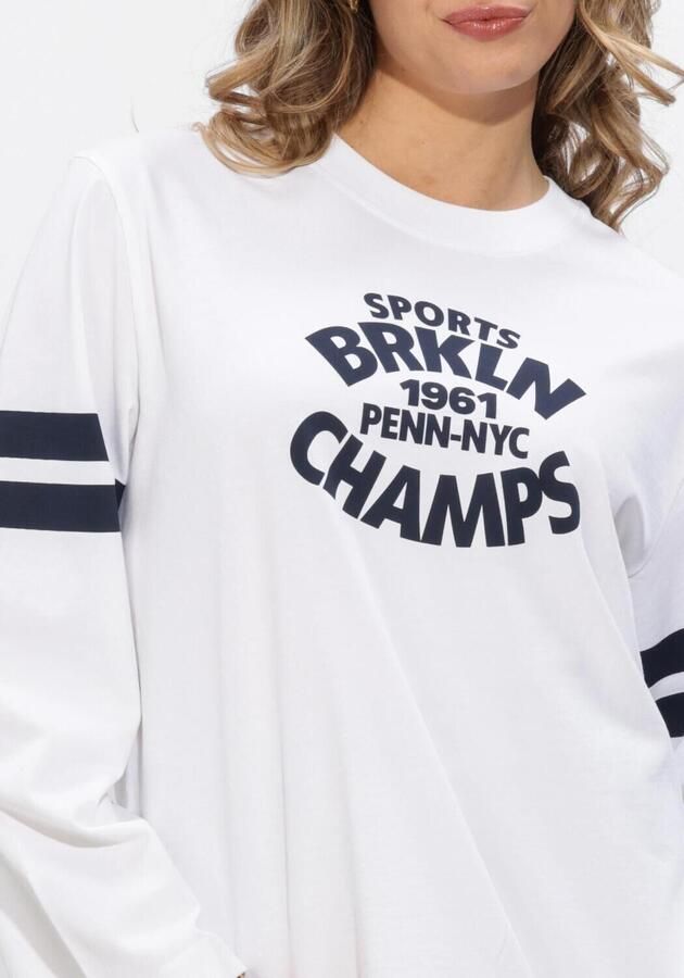 PENN & INK Dames Truien & Vesten Longsleeve Print Wit - Foto 4