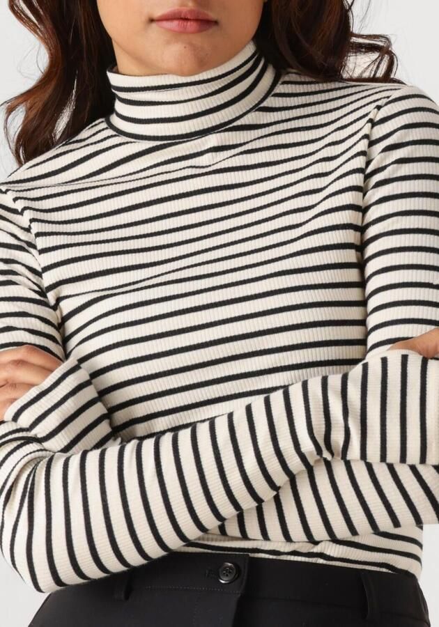 PENN & INK Dames Truien & Vesten Longsleeve Stripe Creme