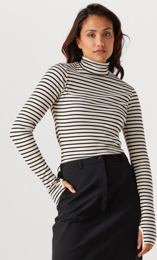 PENN & INK Dames Truien & Vesten Longsleeve Stripe Creme - Foto 4