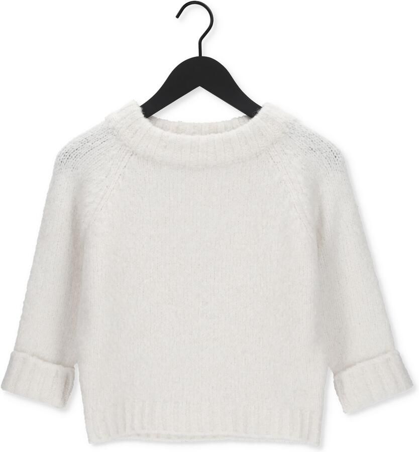 Penn&Ink N.Y Dames Pullover Sweater Ecru 3 4 Mouw White Dames