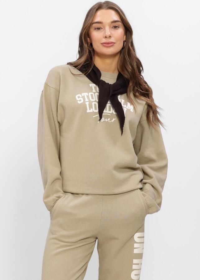 PENN & INK Dames Truien & Vesten Sweater Print Beige