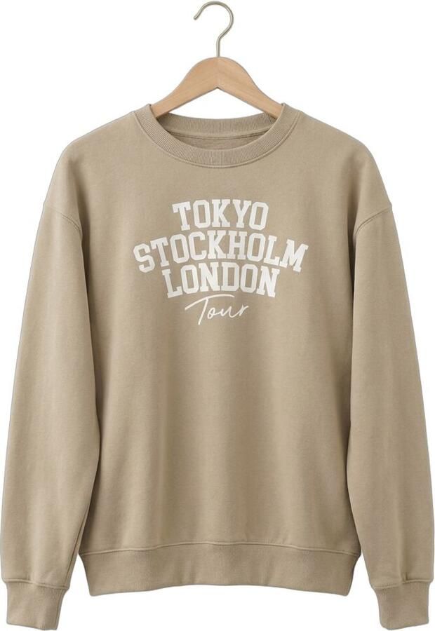 PENN & INK Dames Truien & Vesten Sweater Print Beige - Foto 4