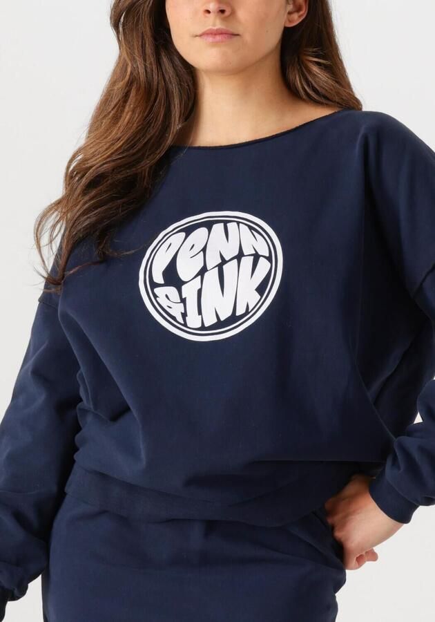 PENN & INK Dames Truien & Vesten Sweater Print Donkerblauw - Foto 2