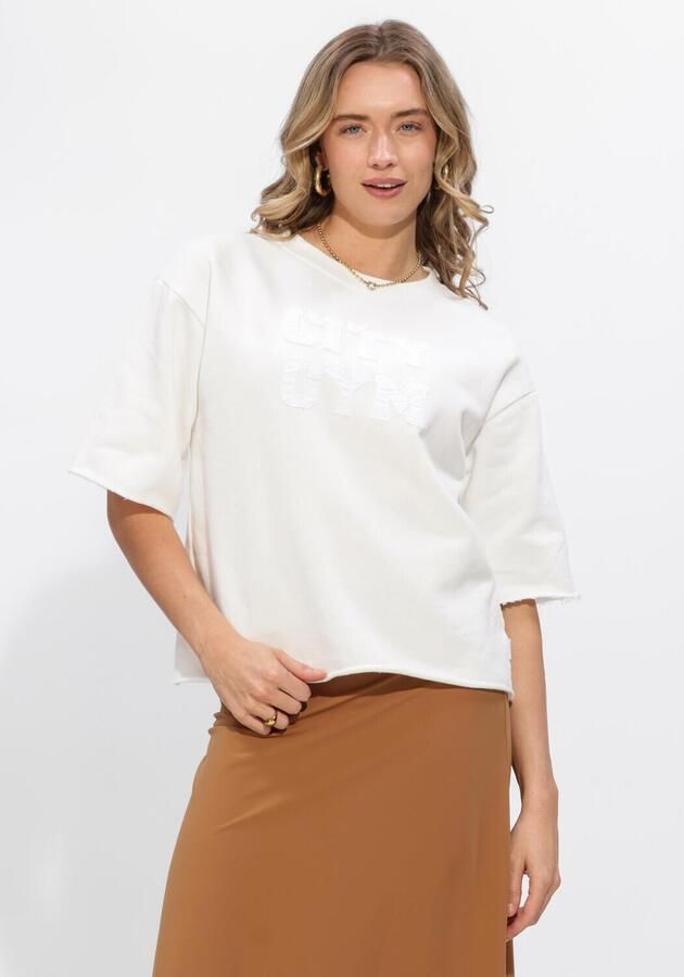 PENN & INK Dames Truien & Vesten Sweater Print Gebroken Wit