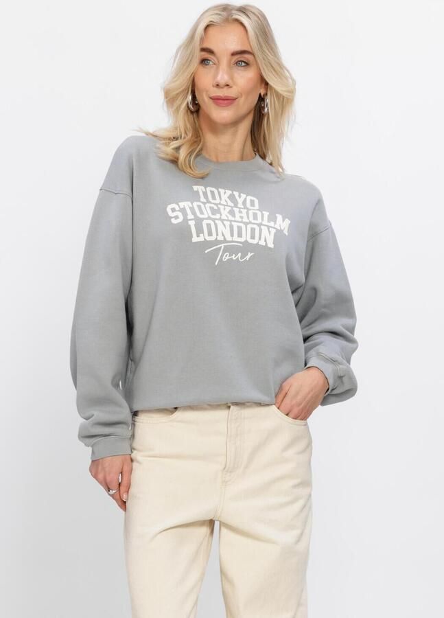 PENN & INK Dames Truien & Vesten Sweater Print Grijs