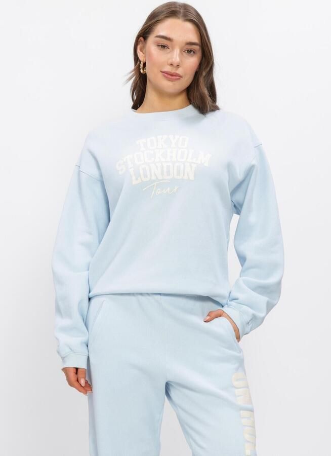 PENN & INK Dames Truien & Vesten Sweater Print Lichtblauw