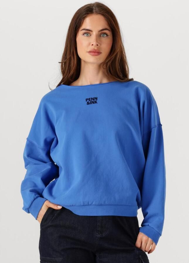 PENN & INK Dames Truien & Vesten Sweater W25f1703 Blauw - Foto 4