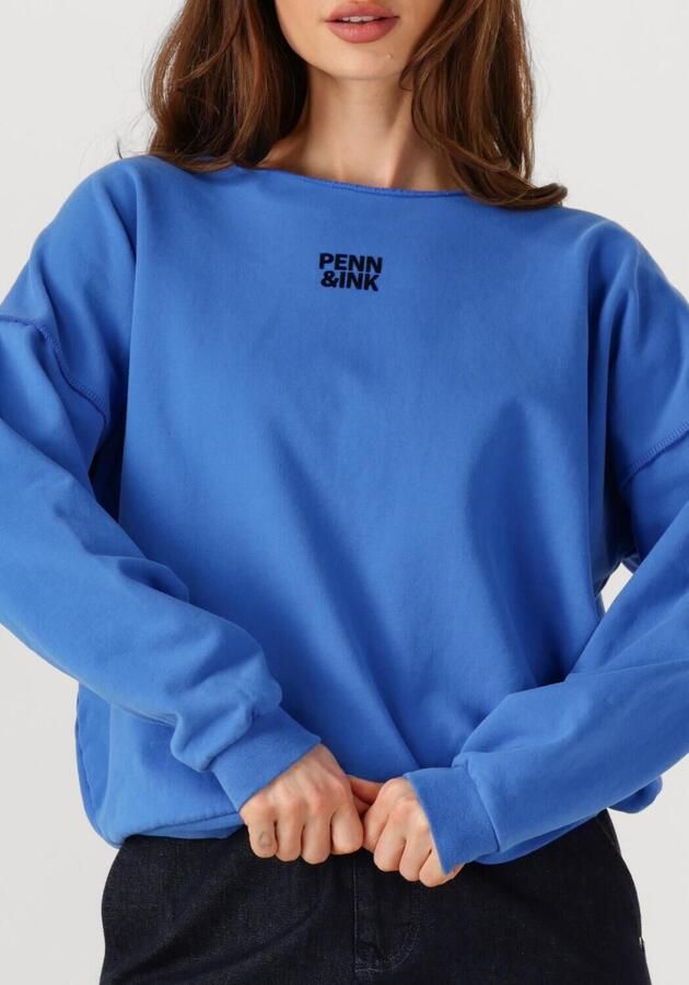 PENN & INK Dames Truien & Vesten Sweater W25f1703 Blauw - Foto 2