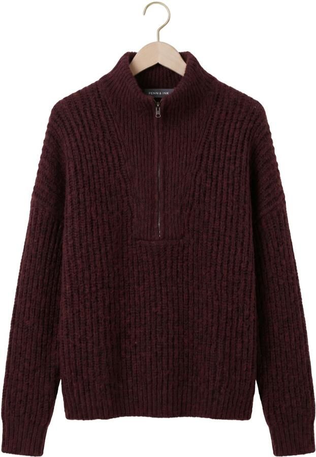 PENN & INK Dames Truien & Vesten W26c395 Bordeaux - Foto 4