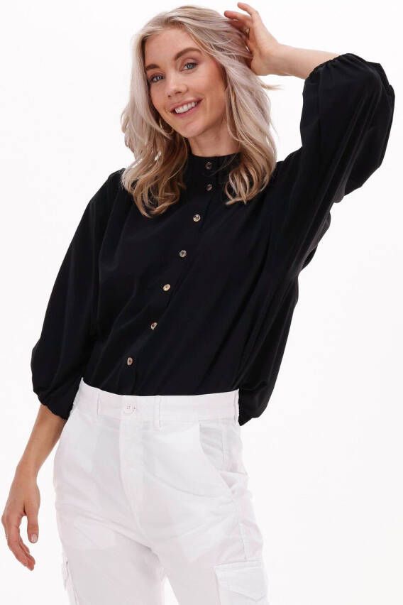 PENN & INK Dames Blouses S22n1215lab Zwart