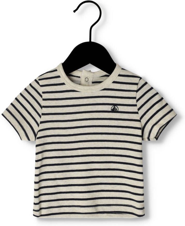 PETIT BATEAU Baby Tops & T-shirts Tee Shirt Mc Blauw wit Gestreept