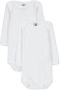 PETIT BATEAU Baby Rompers 2 Bodies Naiss Ml Wit - Thumbnail 1