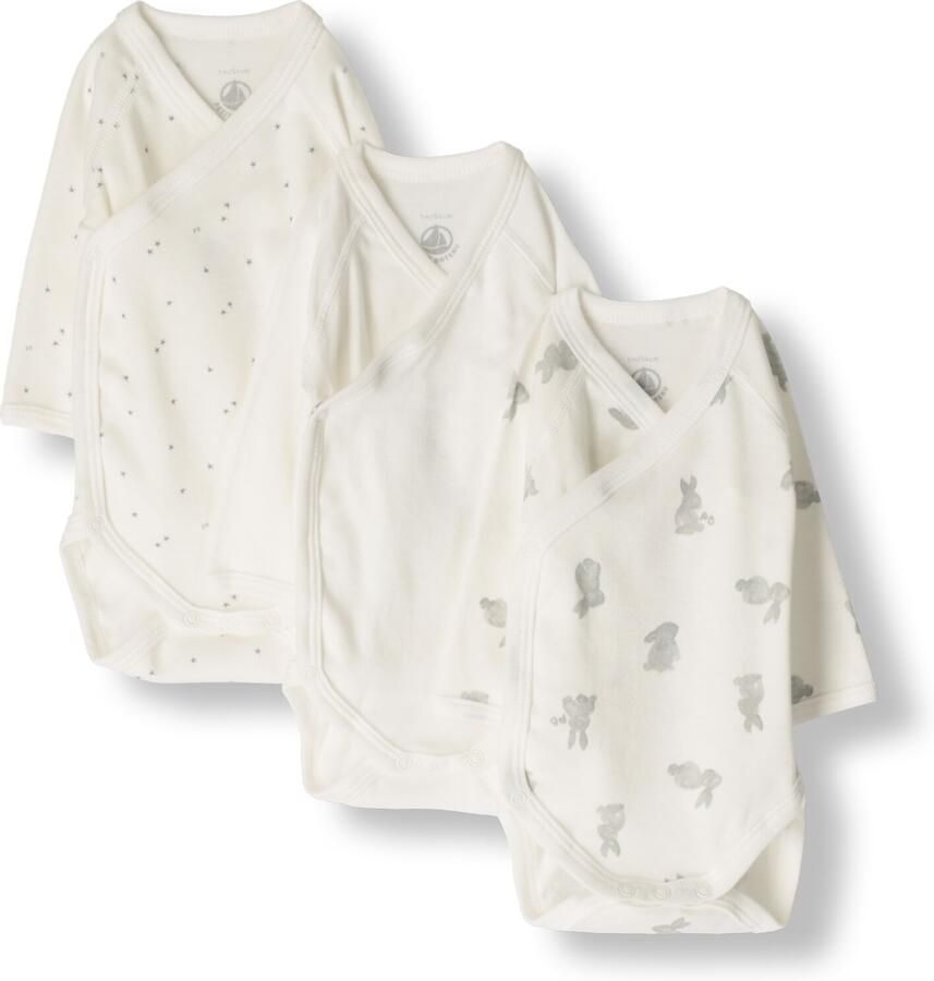 PETIT BATEAU Baby Rompers 3 Bodies Naiss Ml Wit - Foto 2