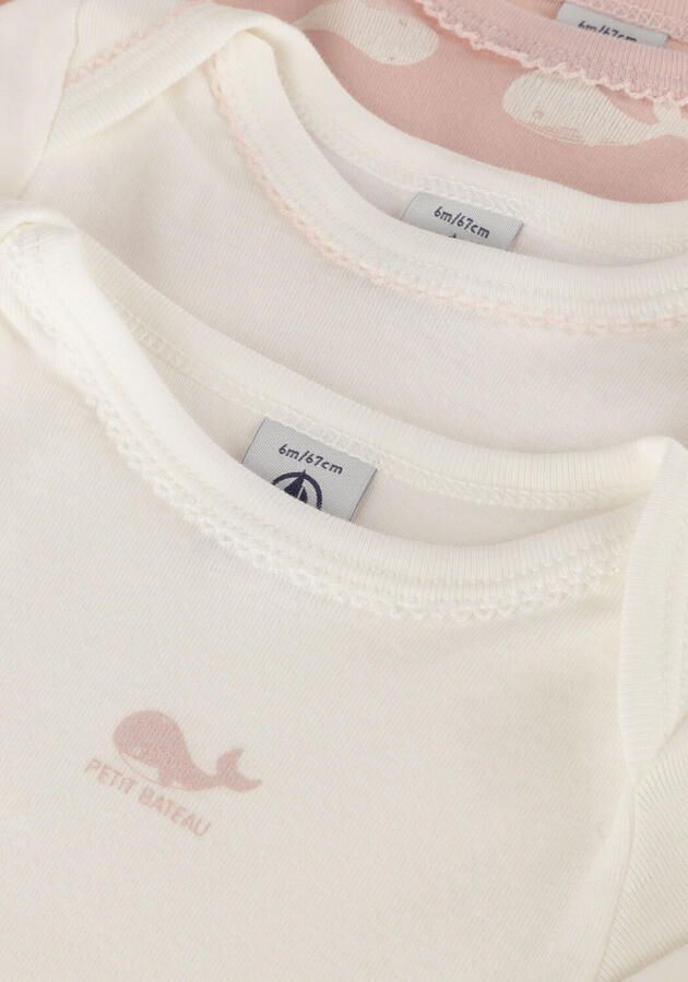 PETIT BATEAU Baby Rompers 3 Bodies Us Ml Wit