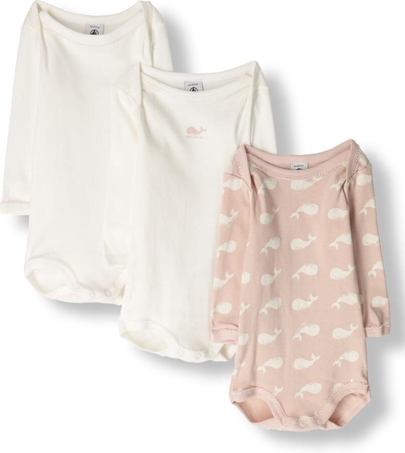 PETIT BATEAU Baby Rompers 3 Bodies Us Ml Wit