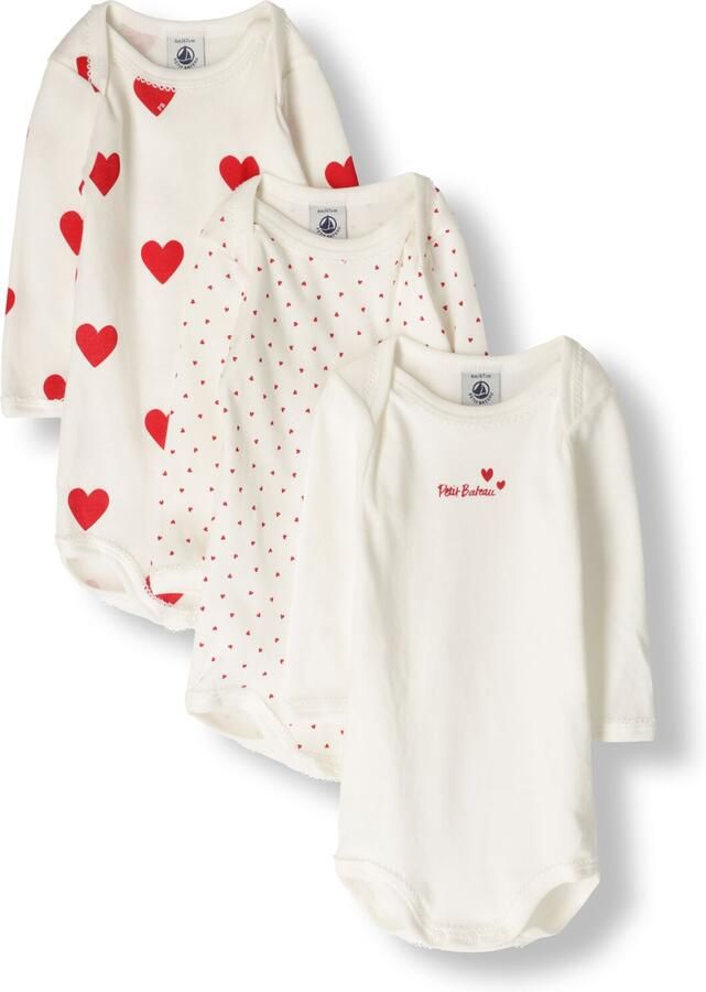 PETIT BATEAU Baby Rompers 3 Bodies Us Ml Wit