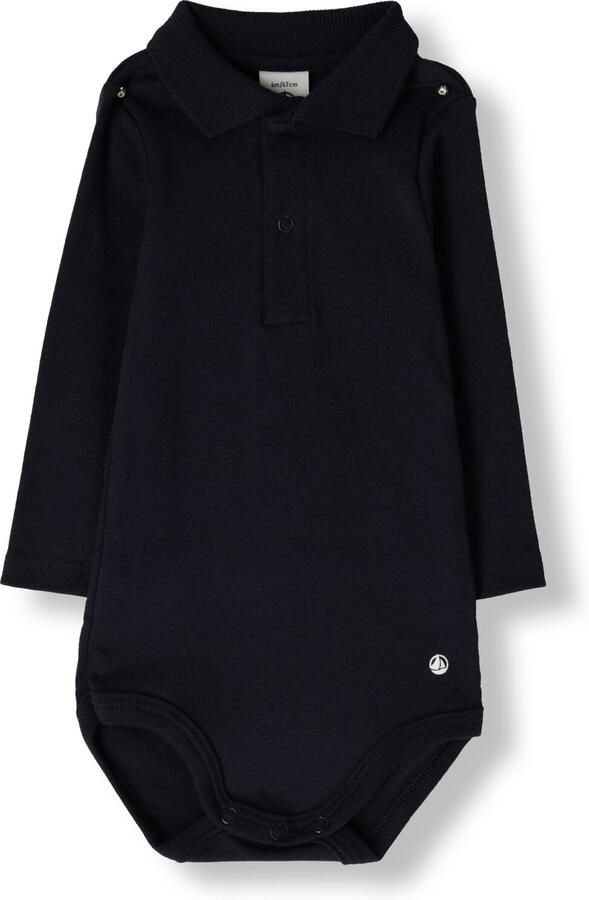 PETIT BATEAU Baby Rompers Body Ml Col Polo Blauw - Foto 2