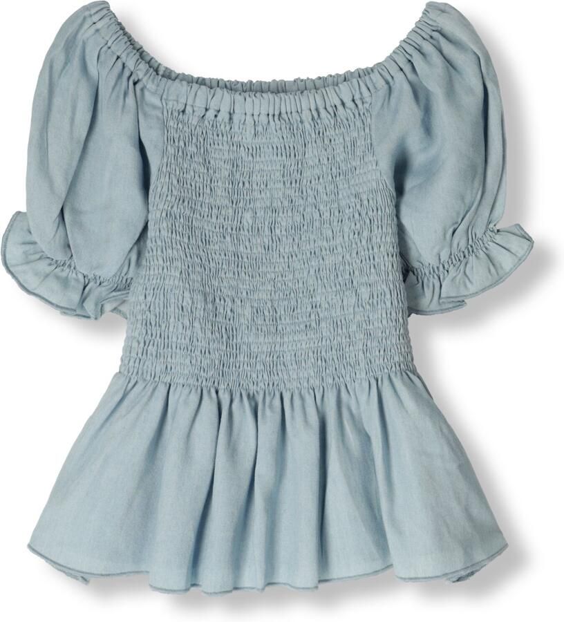 PETIT BLUSH Meisjes Blouses Smock Top Lichtblauw - Foto 3