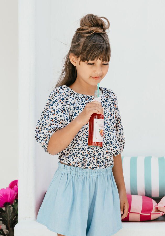 PETIT BLUSH Meisjes Broeken Smock Frill Short Ecru - Foto 2