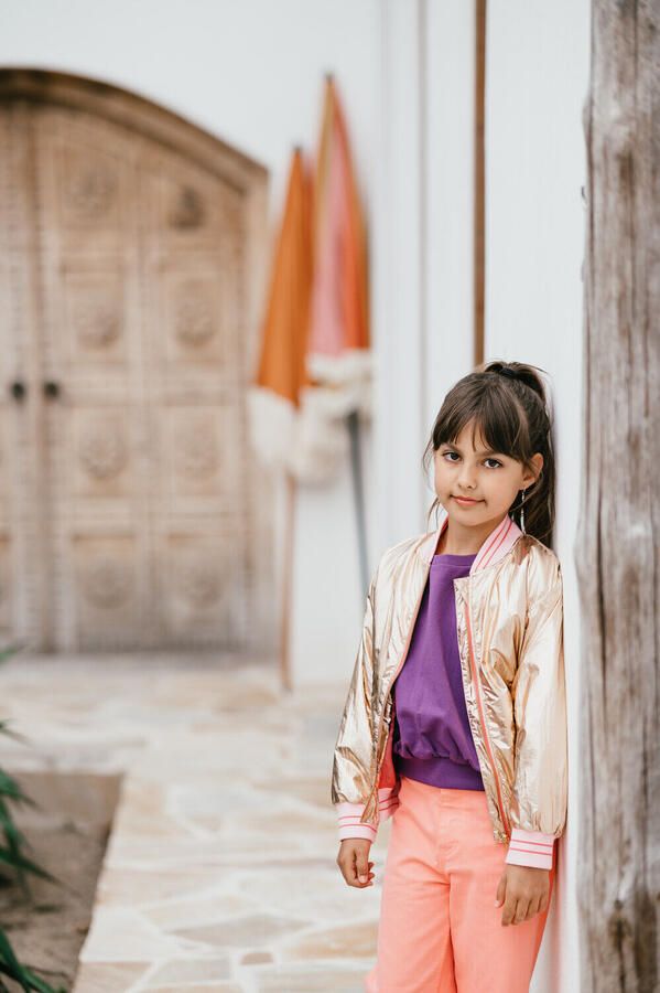 PETIT BLUSH Meisjes Jassen Metallic Jacket Goud - Foto 3