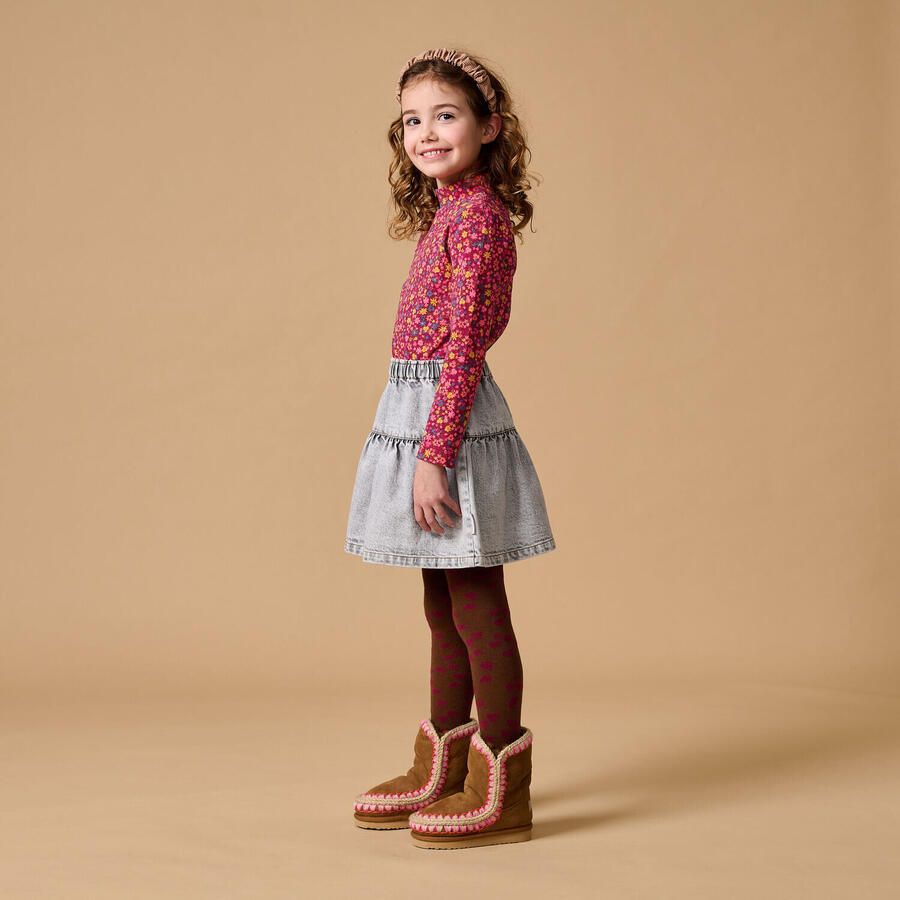 PETIT BLUSH Meisjes Rokken Jeans Ruffle Skirt Grijs