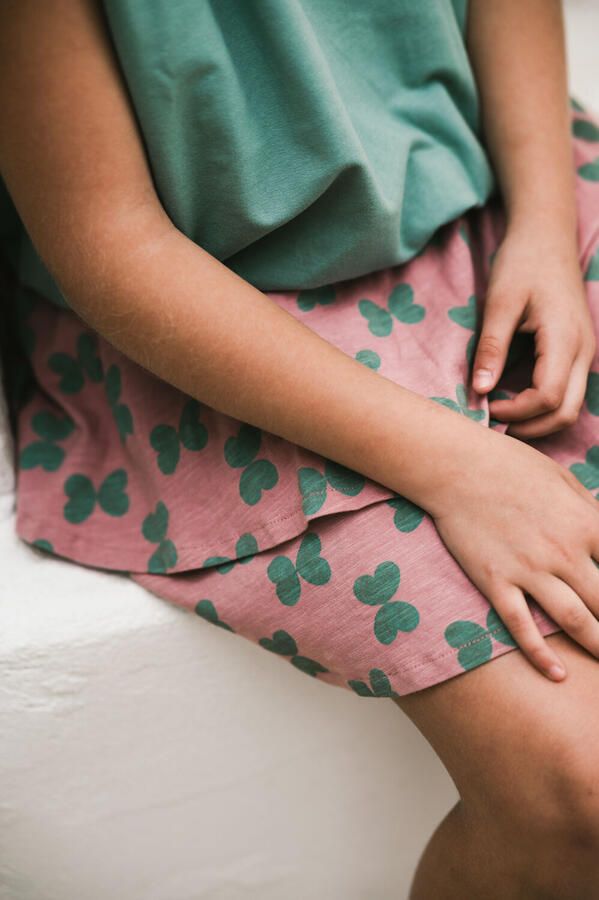 PETIT BLUSH Meisjes Rokken Mini Smock Skirt Hourglas Hearts Roze - Foto 2