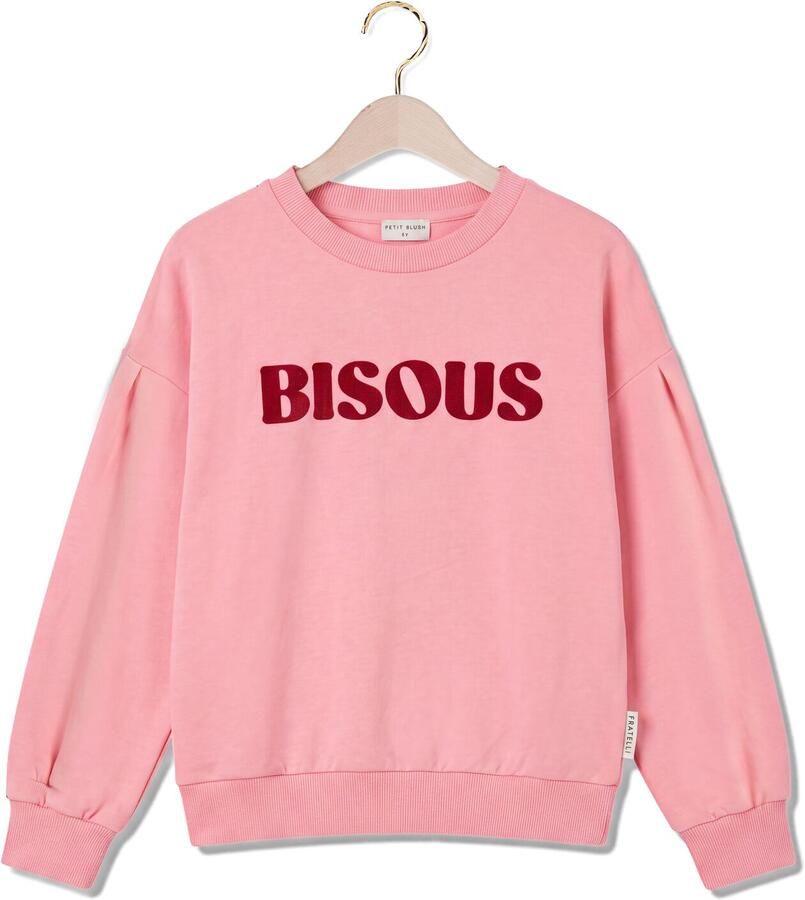 PETIT BLUSH Meisjes Truien & Vesten Easy Sweater Bisous Roze